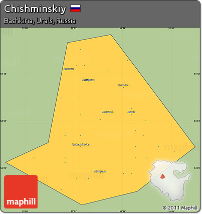 Savanna Style Simple Map of Chishminskiy, cropped outside