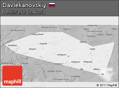 Gray 3D Map of Davlekanovskiy