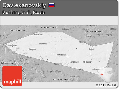 Gray 3D Map of Davlekanovskiy