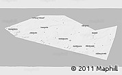 Gray 3D Map of Davlekanovskiy, single color outside