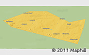 Savanna Style 3D Map of Davlekanovskiy, single color outside