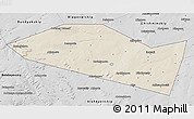 Shaded Relief 3D Map of Davlekanovskiy, desaturated