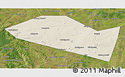 Shaded Relief 3D Map of Davlekanovskiy, satellite outside