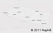 Silver Style 3D Map of Davlekanovskiy, single color outside