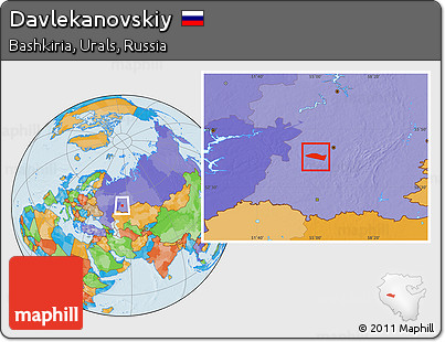 Political Location Map of Davlekanovskiy