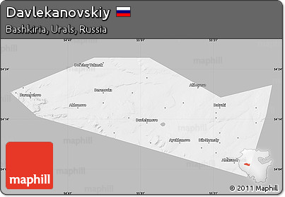 Gray Map of Davlekanovskiy, single color outside