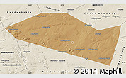 Political Map of Davlekanovskiy, shaded relief outside