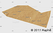 Political Map of Davlekanovskiy, single color outside