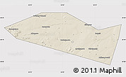 Shaded Relief Map of Davlekanovskiy, cropped outside