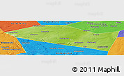 Physical Panoramic Map of Davlekanovskiy, political outside