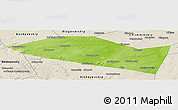 Physical Panoramic Map of Davlekanovskiy, shaded relief outside