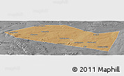 Political Panoramic Map of Davlekanovskiy, desaturated