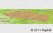 Political Panoramic Map of Davlekanovskiy, physical outside