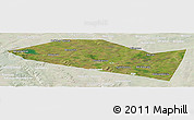 Satellite Panoramic Map of Davlekanovskiy, lighten