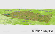 Satellite Panoramic Map of Davlekanovskiy, physical outside