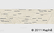 Shaded Relief Panoramic Map of Davlekanovskiy