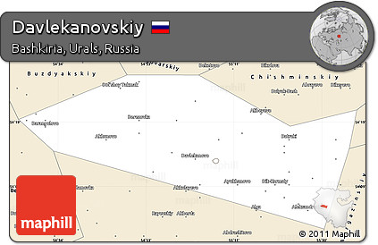 Classic Style Simple Map of Davlekanovskiy