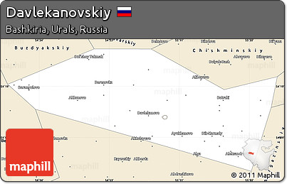Classic Style Simple Map of Davlekanovskiy