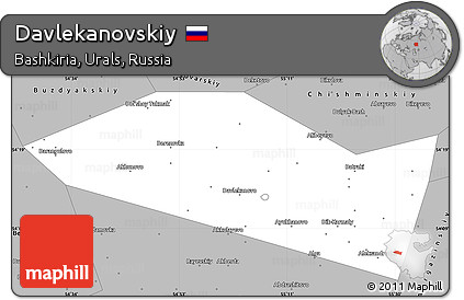 Gray Simple Map of Davlekanovskiy