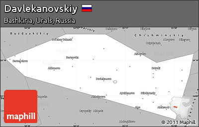 Gray Simple Map of Davlekanovskiy