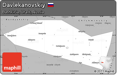 Gray Simple Map of Davlekanovskiy