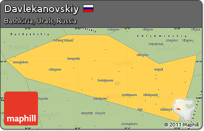 Savanna Style Simple Map of Davlekanovskiy