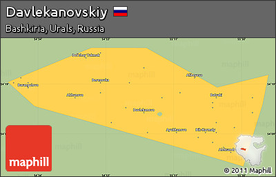 Savanna Style Simple Map of Davlekanovskiy, single color outside