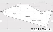 Silver Style Simple Map of Davlekanovskiy, cropped outside
