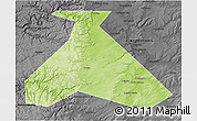 Physical 3D Map of Duvanskiy, darken, desaturated