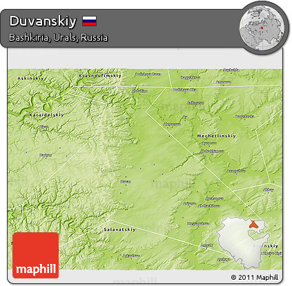 Physical 3D Map of Duvanskiy