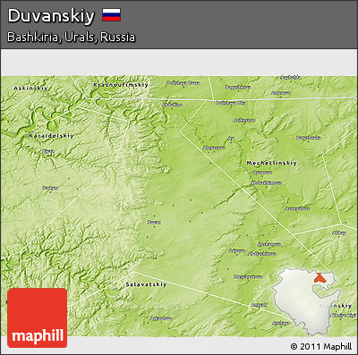 Physical 3D Map of Duvanskiy