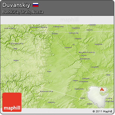 Physical 3D Map of Duvanskiy