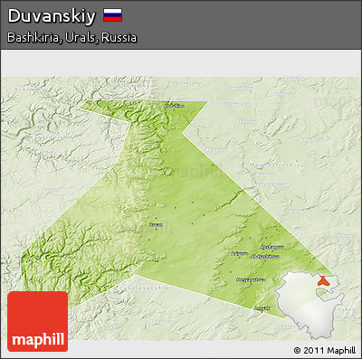 Physical 3D Map of Duvanskiy, lighten