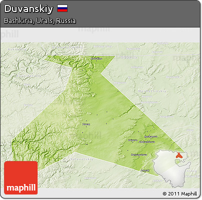 Physical 3D Map of Duvanskiy, lighten
