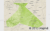 Physical 3D Map of Duvanskiy, shaded relief outside