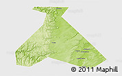 Physical 3D Map of Duvanskiy, single color outside