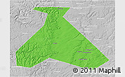 Political 3D Map of Duvanskiy, lighten, desaturated