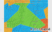 Political 3D Map of Duvanskiy