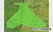Political 3D Map of Duvanskiy, satellite outside