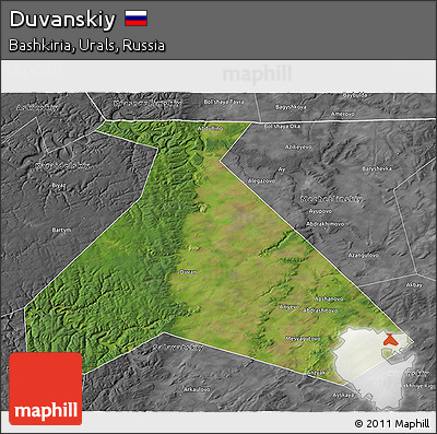 Satellite 3D Map of Duvanskiy, desaturated