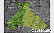 Satellite 3D Map of Duvanskiy, desaturated