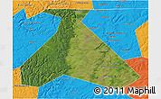 Satellite 3D Map of Duvanskiy, political outside
