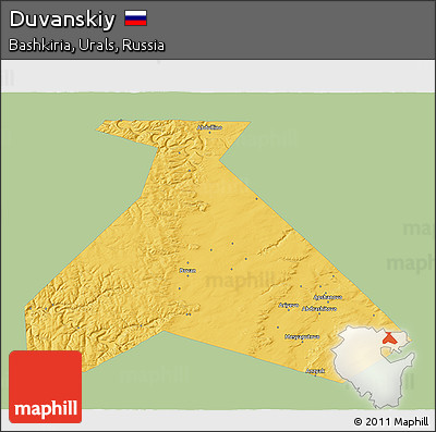 Savanna Style 3D Map of Duvanskiy, single color outside
