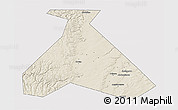 Shaded Relief 3D Map of Duvanskiy, cropped outside