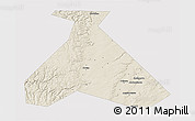 Shaded Relief 3D Map of Duvanskiy, single color outside