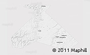 Silver Style 3D Map of Duvanskiy, single color outside