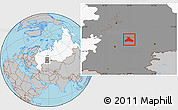 Gray Location Map of Duvanskiy, highlighted country, highlighted grandparent region