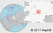 Gray Location Map of Duvanskiy, highlighted grandparent region
