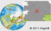 Physical Location Map of Duvanskiy, highlighted country, highlighted grandparent region