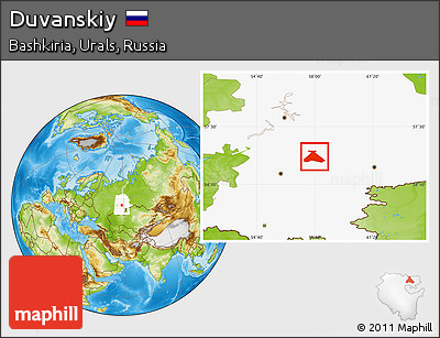 Physical Location Map of Duvanskiy, highlighted grandparent region